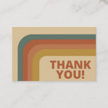 70's Style Retro THANK YOU Business Card
