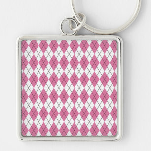 70s Tartan-Pattern Pinky Keychain