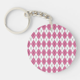 70s Tartan-Pattern Pinky Keychain
