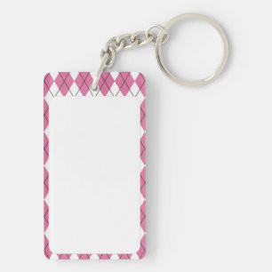 70s Tartan-Pattern Pinky Keychain
