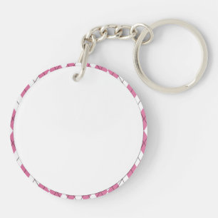 70s Tartan-Pattern Pinky Keychain