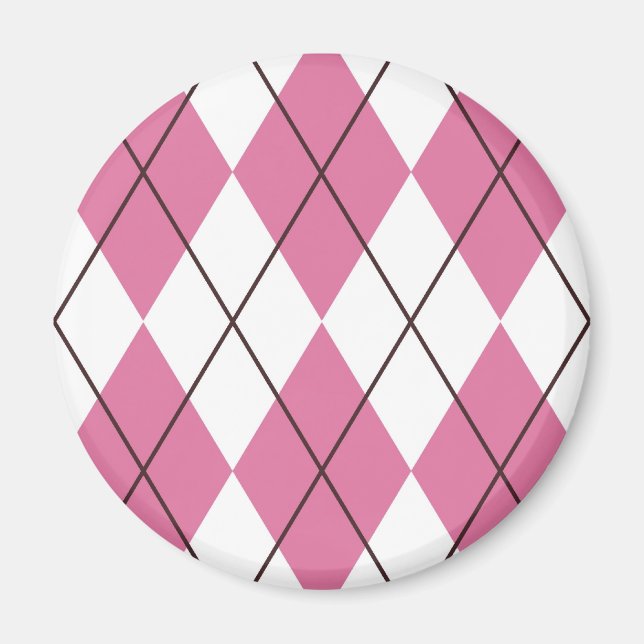 70s Tartan-Pattern Pinky Magnet (Front)