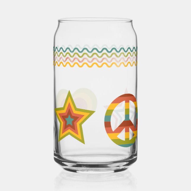 70s vibes style can glass (Front)