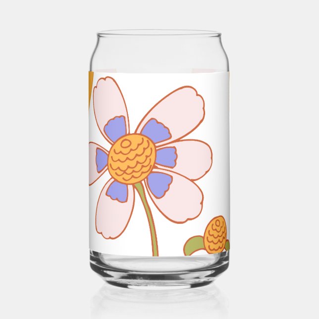 70s vibes style can glass (Left)