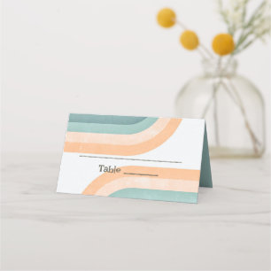 70s Vintage Rainbow Wedding Place Card