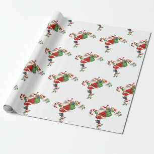 70s Vintage Santa Christmas Vintage Retro Wrapping Paper