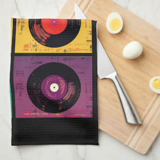 70s Vinyl Record Album Custom Kitchen Kitchen Towel