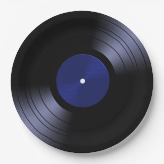 70s Vinyl Record Retro Paper Plate