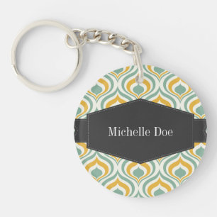 70's Wallpaper Pattern Keychain