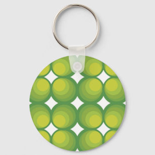 70's year green circle rows... keychain