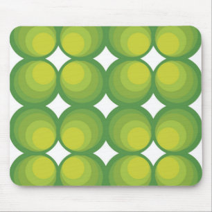 70's years green circle rows... mouse pad