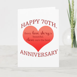 70th. Anniversary Card