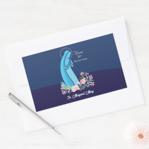 70th Anniversary of Religious Life Nun Pink Flower Sticker