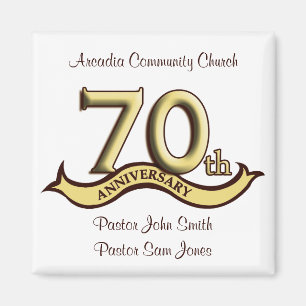 70th Anniversary Party Favours Magnet