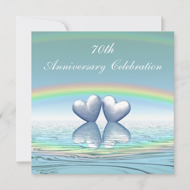 70th Anniversary Platinum Hearts Invitation (Front)