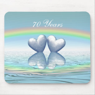 70th Anniversary Platinum Hearts Mouse Pad