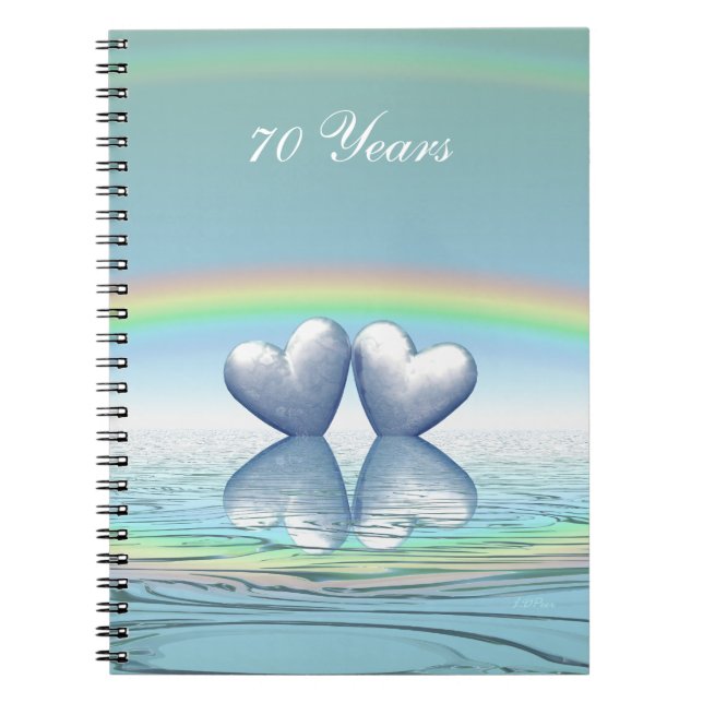 70th Anniversary Platinum Hearts Notebook (Front)