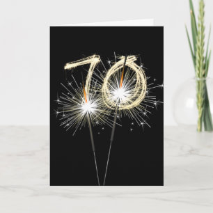 70th Anniversary Sparklers on Black Card
