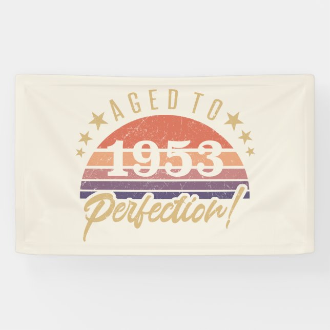 70th Birthday 1953 Aged To Perfection Banner (Horizontal)