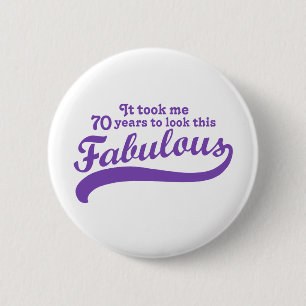 70th Birthday 2 Inch Round Button