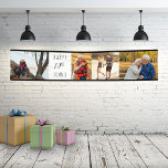 70th Birthday 4 Photo Strip Personalized Banner<br><div class="desc">Personalized banner celebrating a 70th Birthday. Upload 4 of your pictures and the photo template will display them in a photo strip, separated by your custom birthday greeting. This simple photo collage displays your photos in 3 formats (2x landscape, 2x portrait and 1 square / instagram) to give you plenty...</div>
