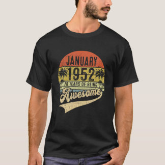 70Th Birthday 70 Year Old Awesome Since January 19 T-Shirt