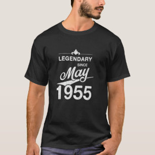 70th Birthday 70 Year Old Born in May 1955 Vintage T-Shirt