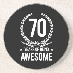 70th Birthday (70 Years Of Being Awesome) Coaster