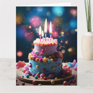 70TH BIRTHDAY AGE 70 CAKE GREETING CARD
