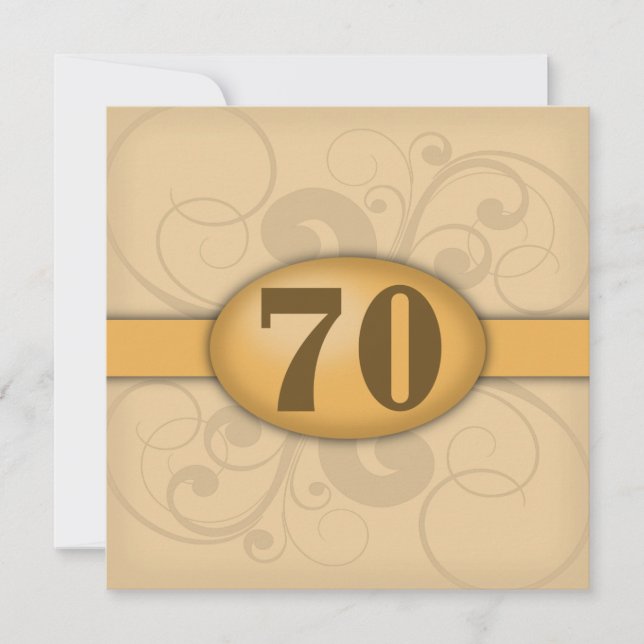 70th Birthday / Anniversary Party Invitation (Front)