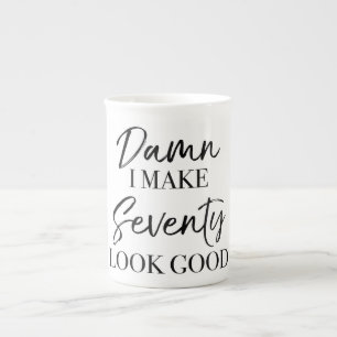 70th Birthday Attitude Bone China Mug