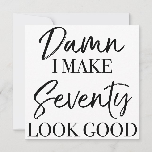 70th Birthday Attitude Card (Front)