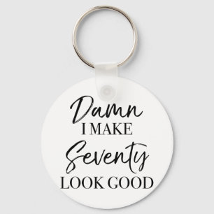 70th Birthday Attitude Keychain