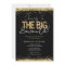 70th Birthday Black and Gold Invitation