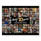 70th Birthday Black Gold 100 Photo Collage
