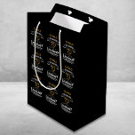 70th Birthday Black Gold  Legendary Retro Medium Gift Bag<br><div class="desc">Vintage Black Gold Elegant gift bag - Personalized 70th Birthday Celebration bag. Celebrate your milestone 70th birthday with a touch of elegance, class, and sweetness! Our Vintage Black Gold gift bags are the perfect way to make your mark with personalized birthday favours. Every bag has a rich and luxurious black...</div>