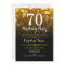 70th Birthday - Black White Gold