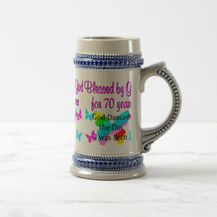 70TH BIRTHDAY BLESSING BEER STEIN
