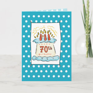70th Birthday Cake Card
