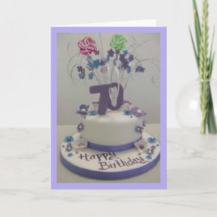70th Birthday Cake Card
