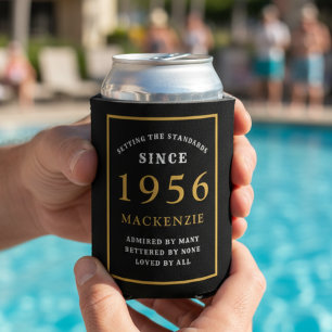 70th Birthday Can Cooler Gift for Men Personalized