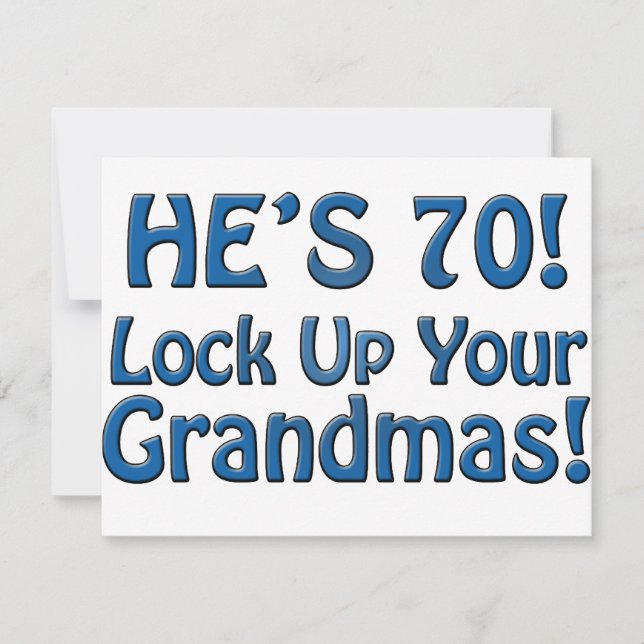 70th Birthday Card (Front)