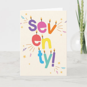70th Birthday Card