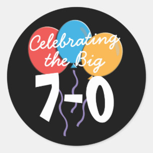 70th Birthday Celebrating the Big 70 Stickers