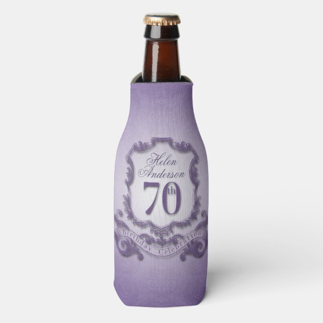 70th Birthday Celebration Personalized Cooler (Bottle Front)