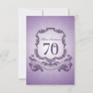 70th Birthday Celebration Vintage Frame -2- Invitation