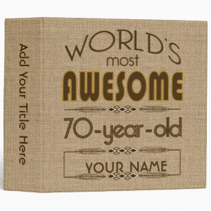 70th Birthday Celebration World Best Fabulous Binder