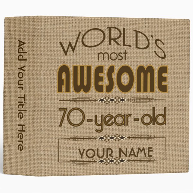 70th Birthday Celebration World Best Fabulous Binder (Front/Spine)