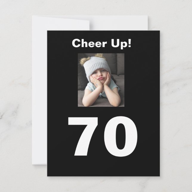 70th Birthday Cheer up Celebrate Cute Girl (Front)