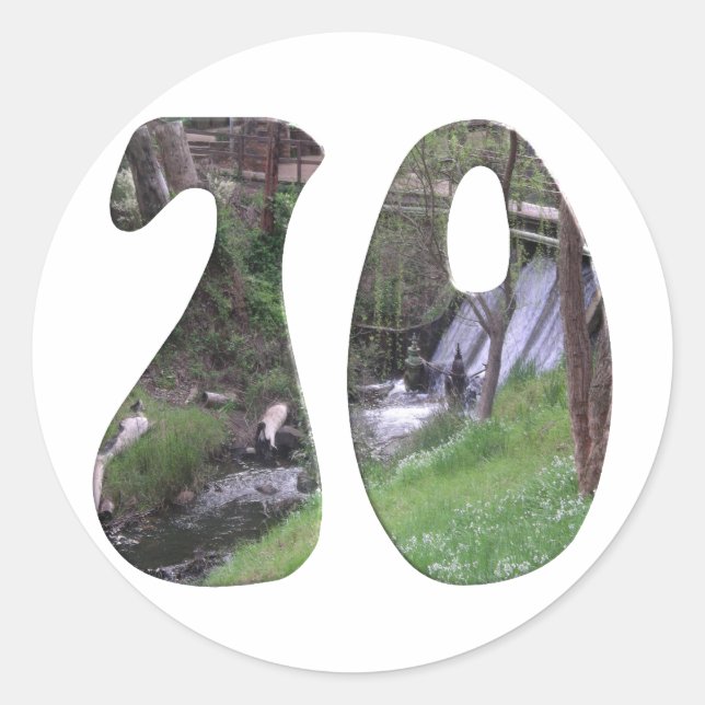 70th Birthday Classic Round Sticker (Front)